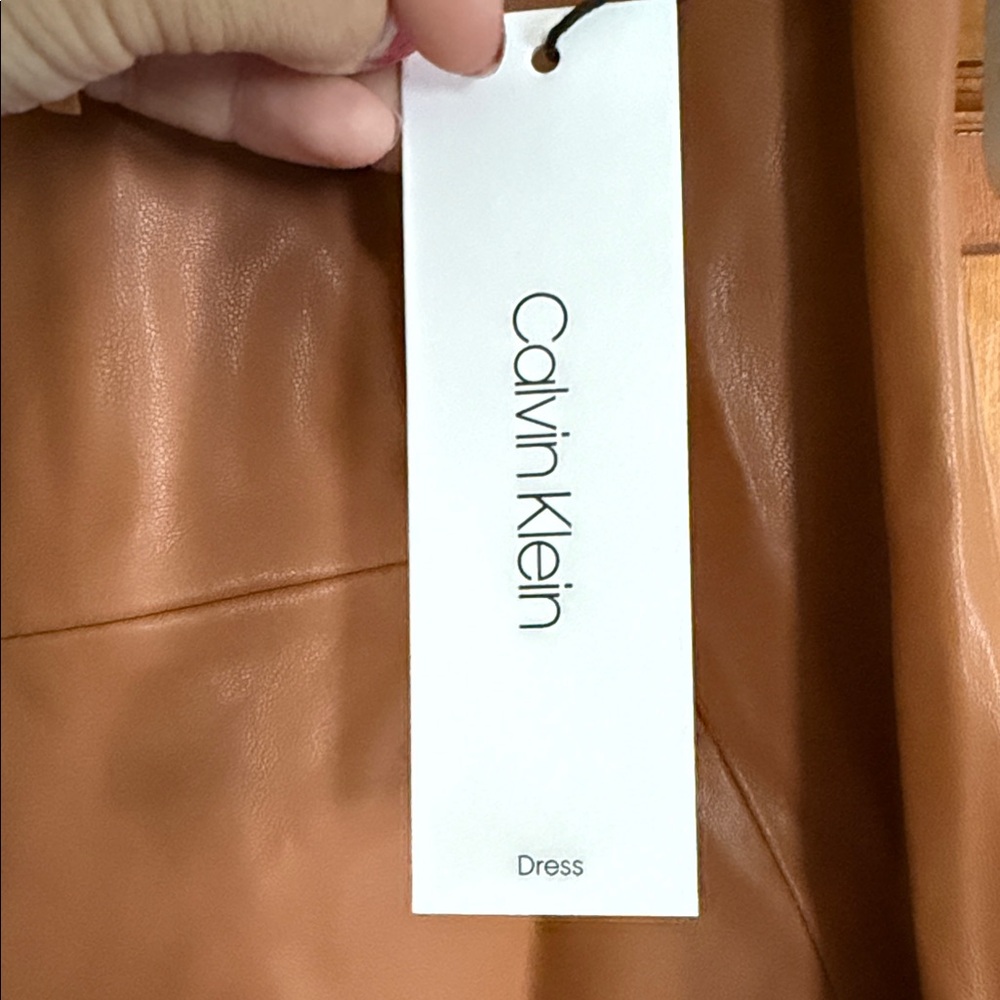 Calvin Klein Tan Midi Dress - Picture 2 of 5